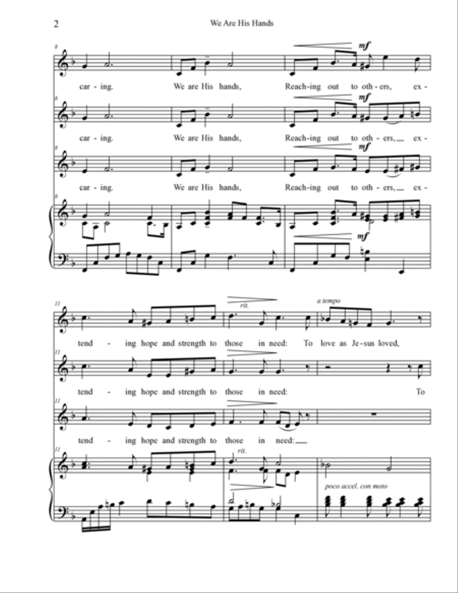 We are His Hands - SSA SSA scores gallery preview page 2