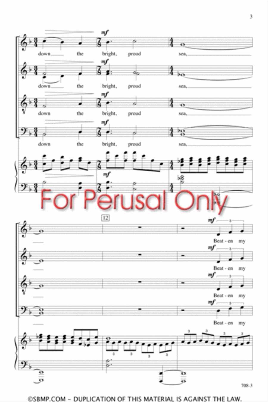 The New Moon - SATB divisi Octavo Divisi scores gallery preview page 3