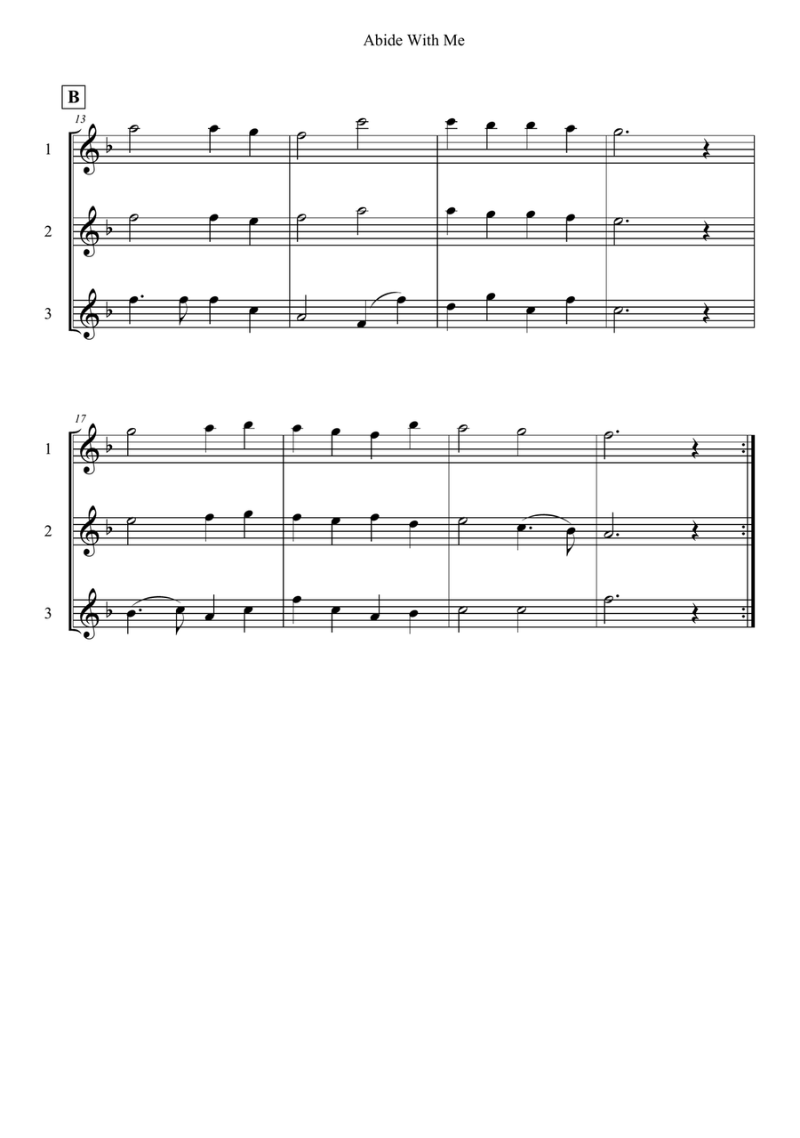 Abide With Me Woodwind Trio scores gallery preview page 2