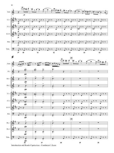 Introduction and Rondo Capriccioso for Solo Flute and Wind Ensemble (Full Score ONLY)