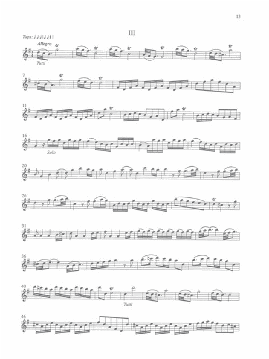 Vivaldi – 3 Concerti for Flute & Orchestra: D Major (RV427); F Major (RV434); G Major (RV438) Flute scores gallery preview page 9