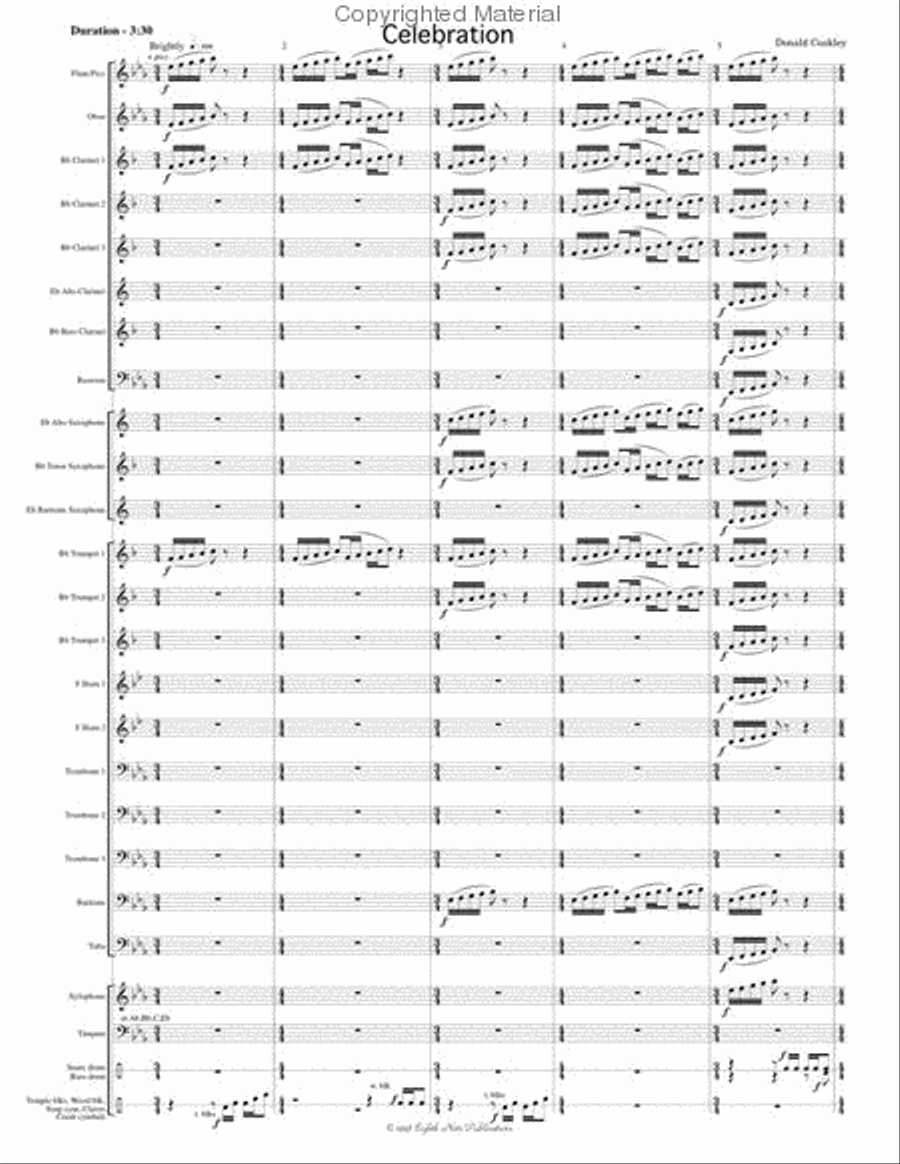 Celebration Concert Band scores gallery preview page 2