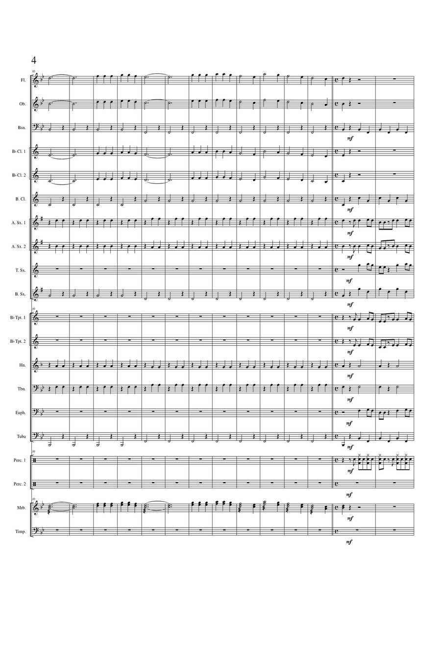 Cantos Transmontanos Cantos Transmontanos Concert Band scores gallery preview page 4