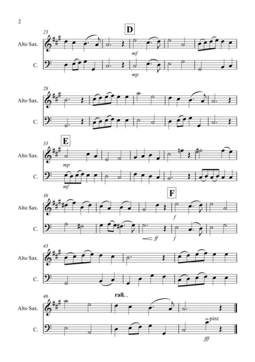 Thine Be The Glory for Alto Saxophone and Cello Duet image number null