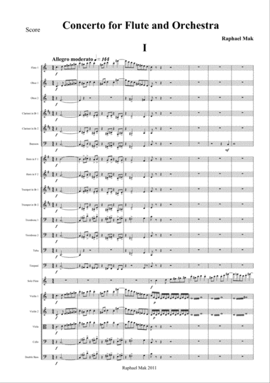 Flute Concerto, op. 17 Full Orchestra scores gallery preview page 3