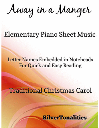 Book cover for Away in a Manger Elementary Piano Sheet Music