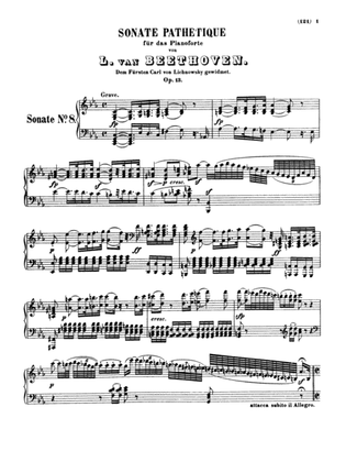 Book cover for Beethoven: Sonatas (Urtext) - Sonata No. 8, Op. 13 in C minor "Pathetique"
