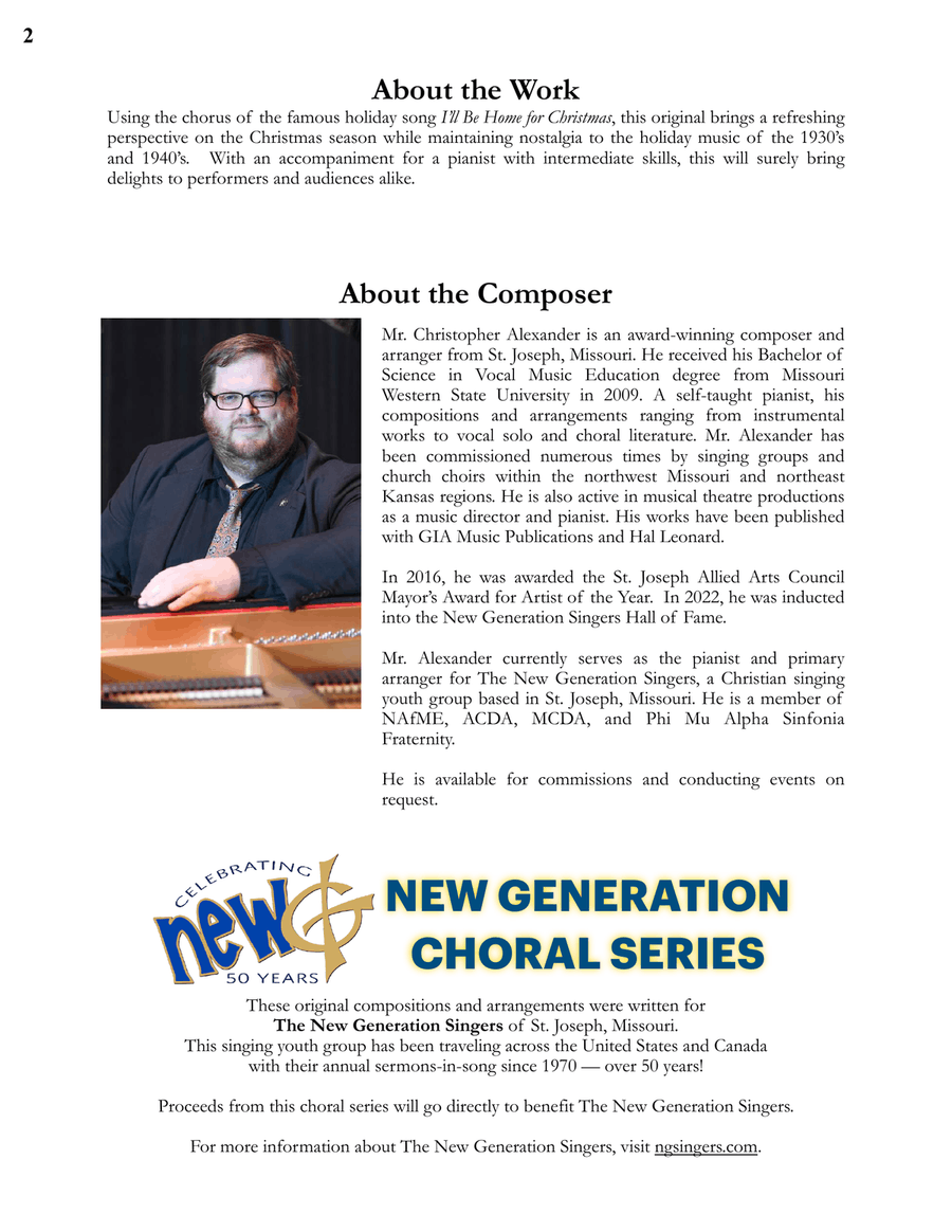 I'll Be Home For Christmas 3-Part scores gallery preview page 2