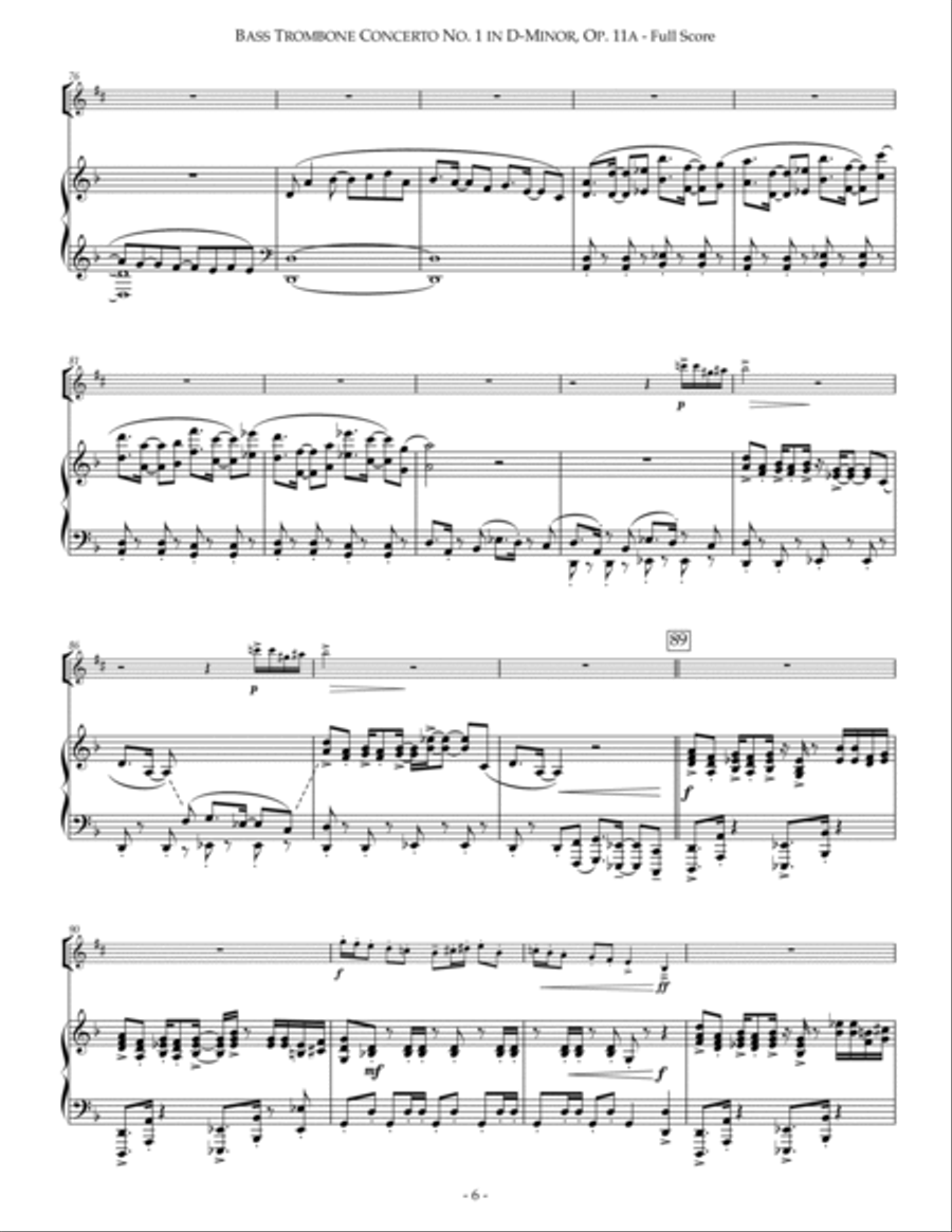 Concerto No. 1 in D-Minor, Op. 11a Baritone Saxophone scores gallery preview page 6