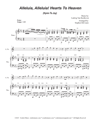 Book cover for Alleluia, Alleluia! Hearts To Heaven (Alto Saxophone and Piano)