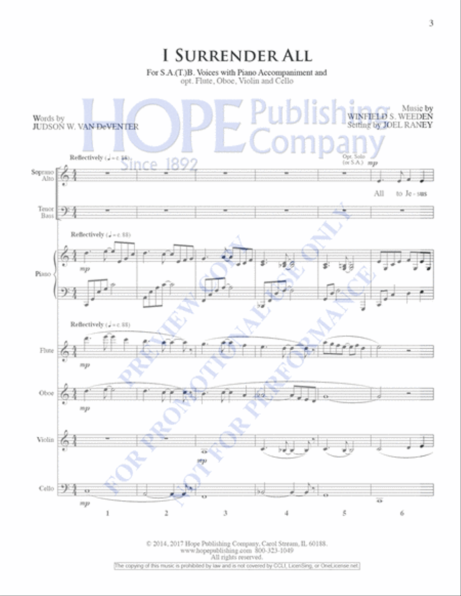 I Surrender All Choir scores gallery preview page 3