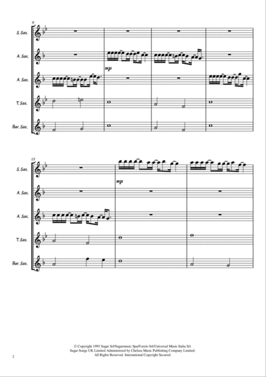Vivo Per Lei Woodwind Quartet scores gallery preview page 2