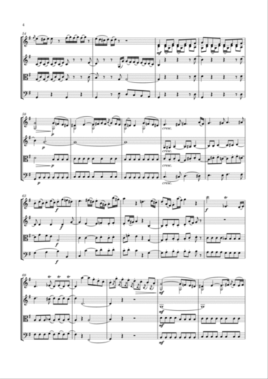 Haydn - String Quartet in G major, Hob.III:21 ; Op.9 No.3 String Quartet scores gallery preview page 5