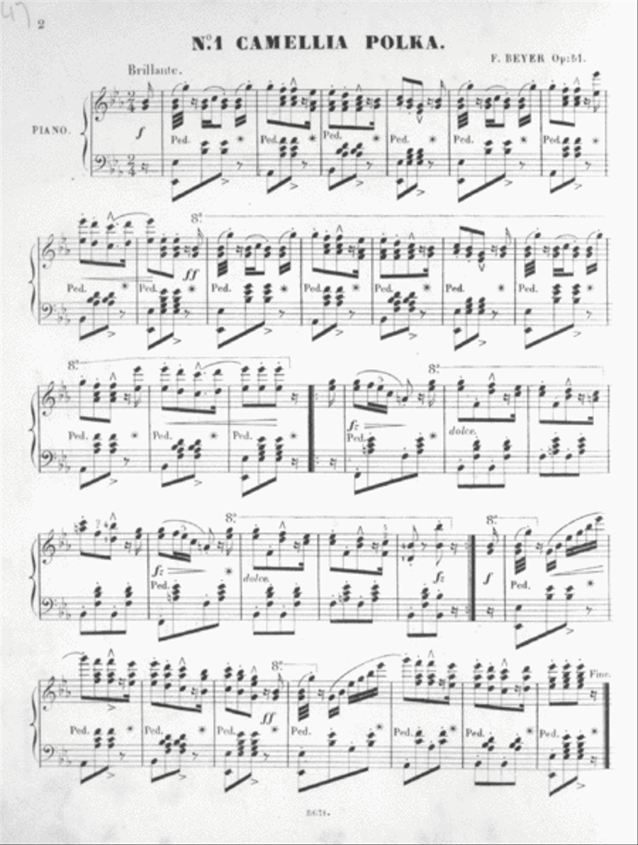 Three Polkas (Camelia, Alpenhorn, und Teufels Polka) Piano Solo scores gallery preview page 2