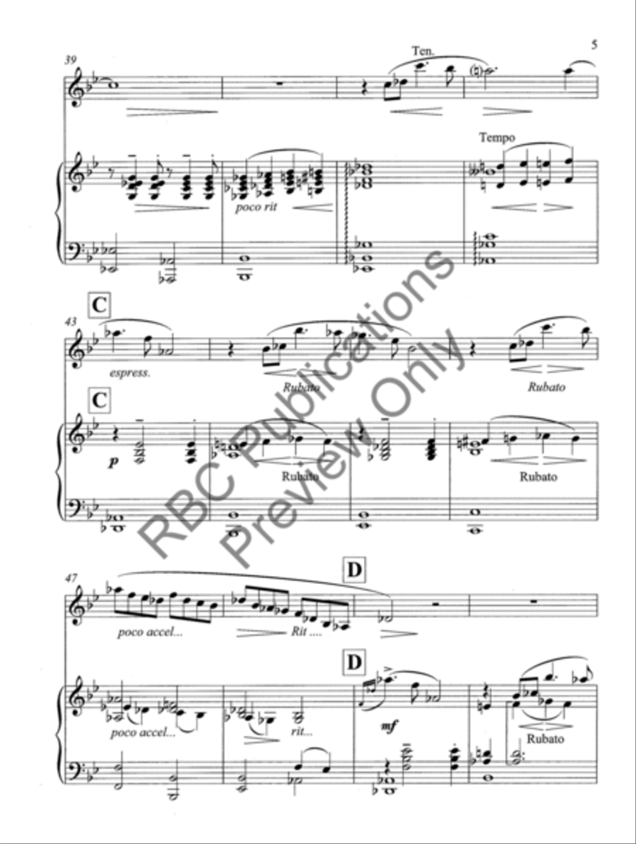 Clarinet Concerto Choir scores gallery preview page 8