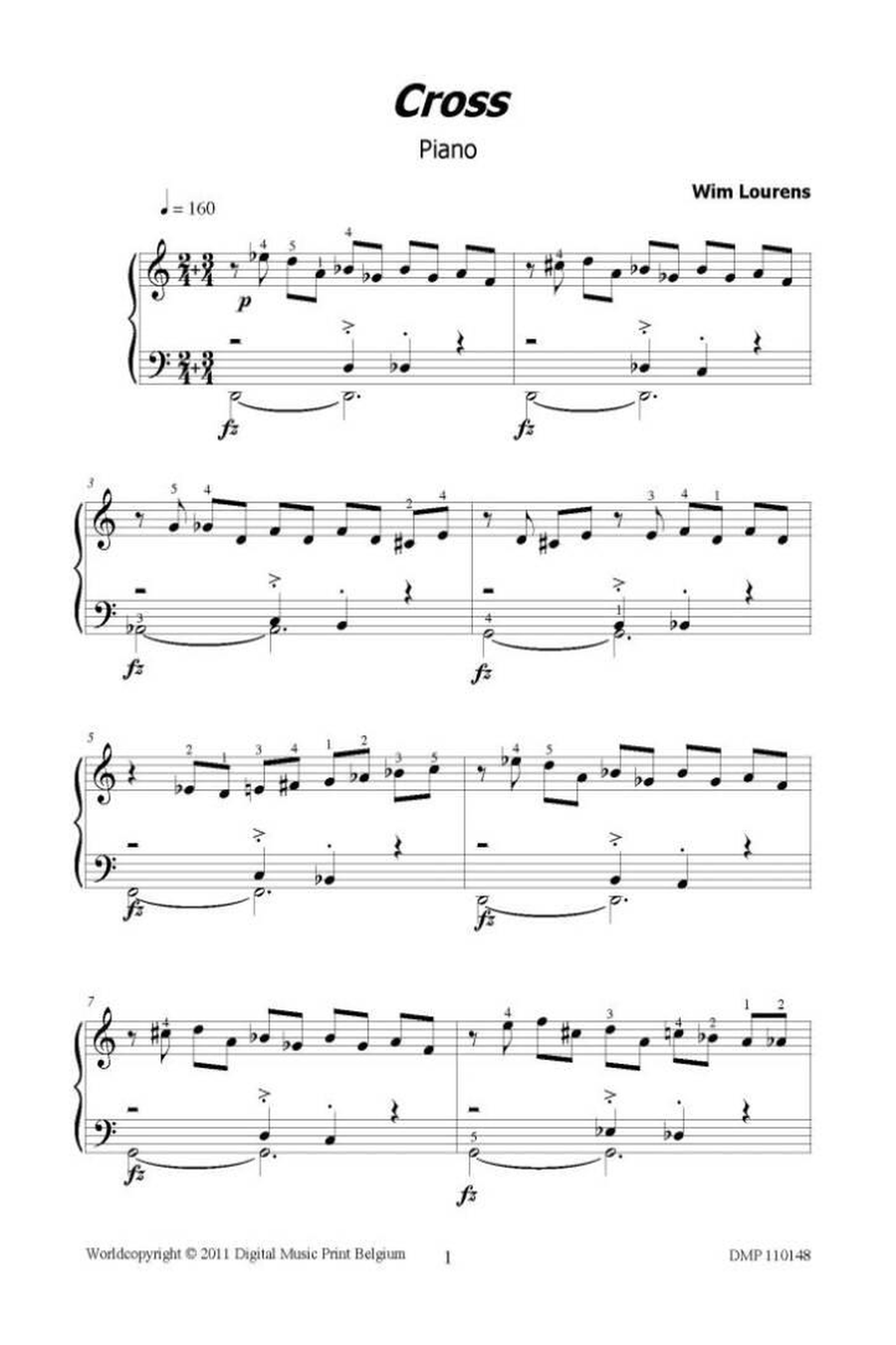 Cross Cross Piano Solo scores gallery preview page 2