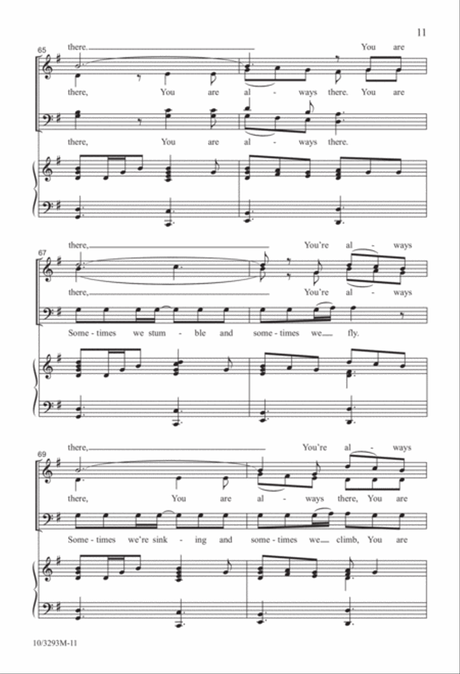 You're Always There 4-Part scores gallery preview page 11
