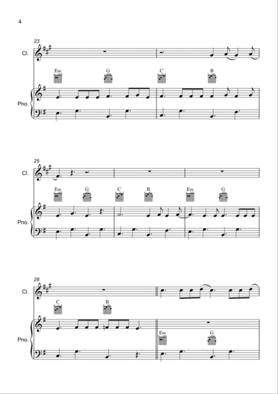 Dolls B-Flat Clarinet scores gallery preview page 4
