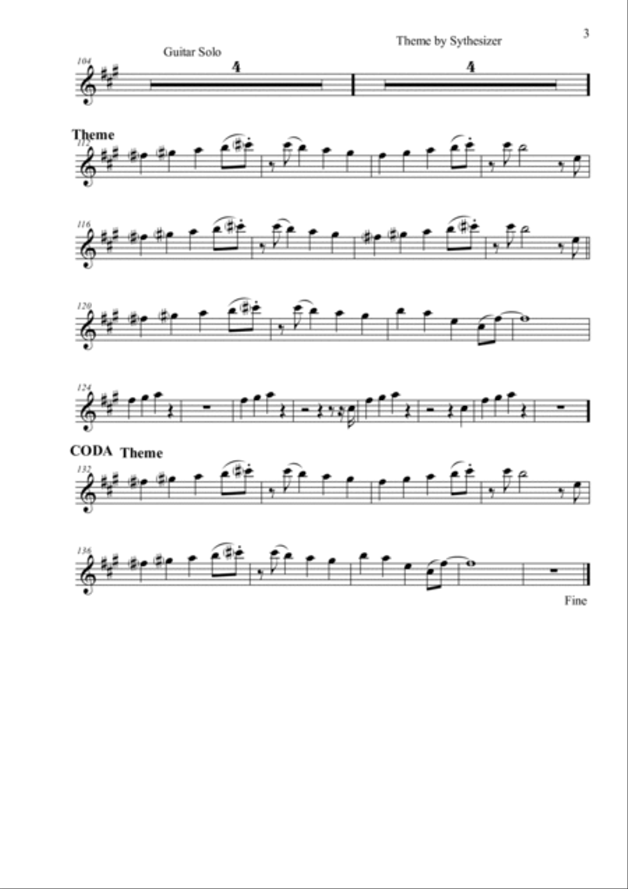 I Was Made For Lovin' You Tenor Saxophone scores gallery preview page 3