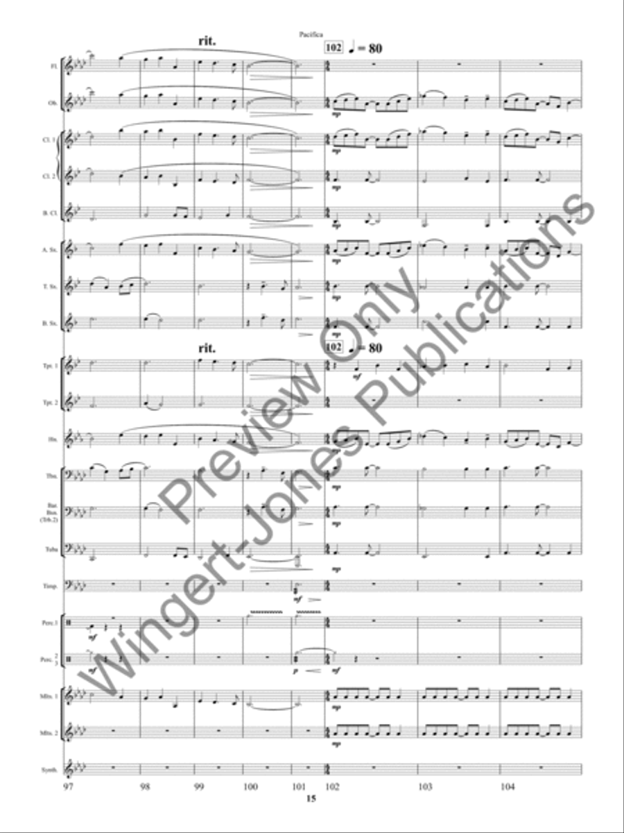 Pacifica Concert Band scores gallery preview page 18