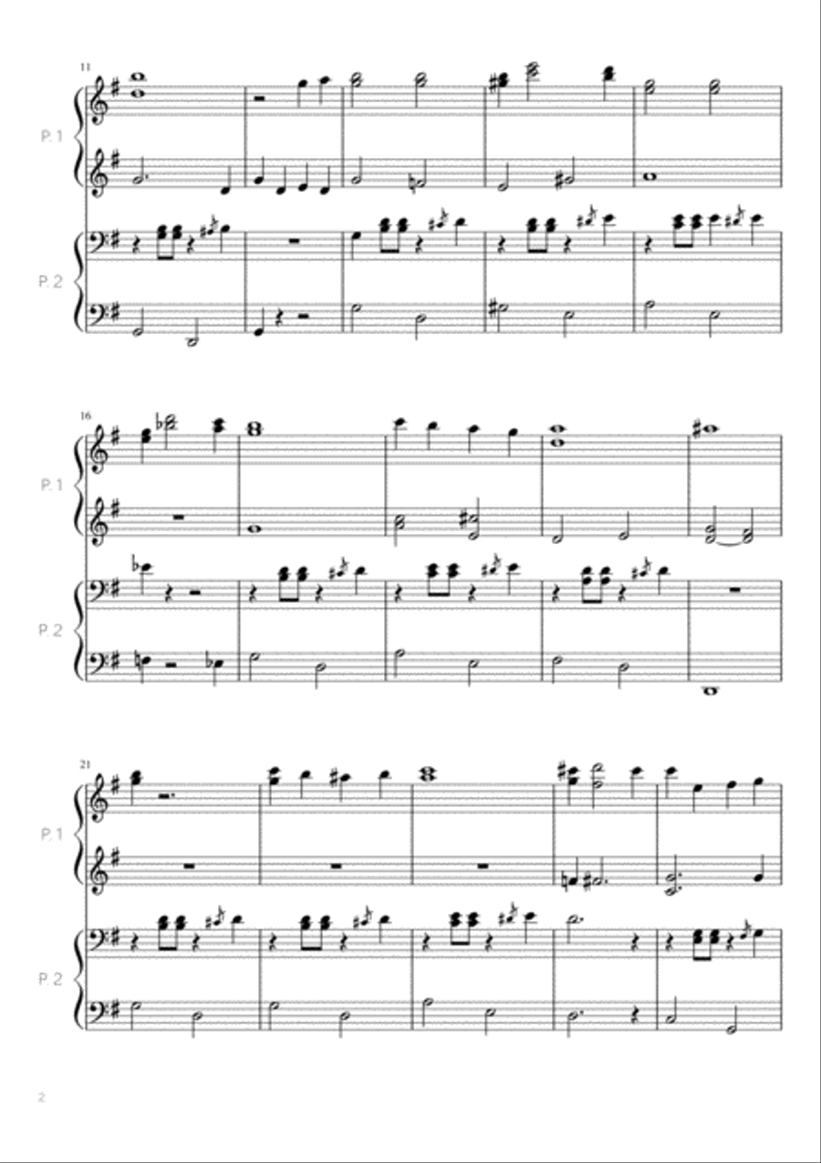 White Christmas White Christmas Easy Piano scores gallery preview page 2