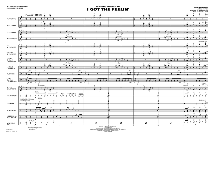 I Got the Feelin' - Conductor Score (Full Score) Marching Band scores gallery preview page 2