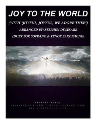 Book cover for Joy To The World (with "Joyful, Joyful, We Adore Thee") (Duet for Soprano and Tenor Saxophone)