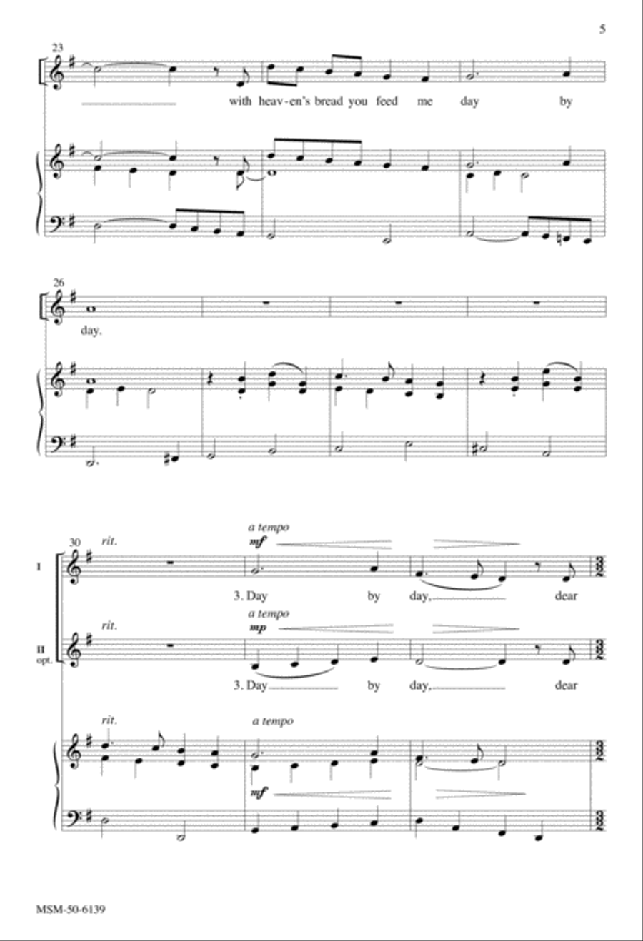 Day by Day Unison Choir scores gallery preview page 3