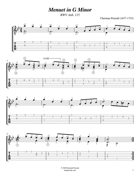 Selections from Notebook for Anna Magdalena Bach (for Solo Guitar) image number null