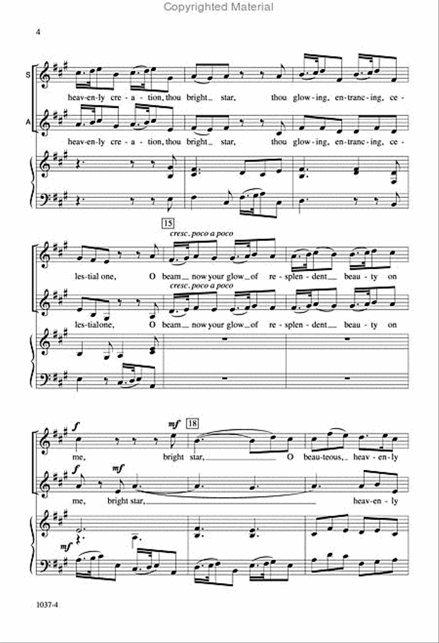 Thou Art My Radiant Star - SA Octavo SA scores gallery preview page 3