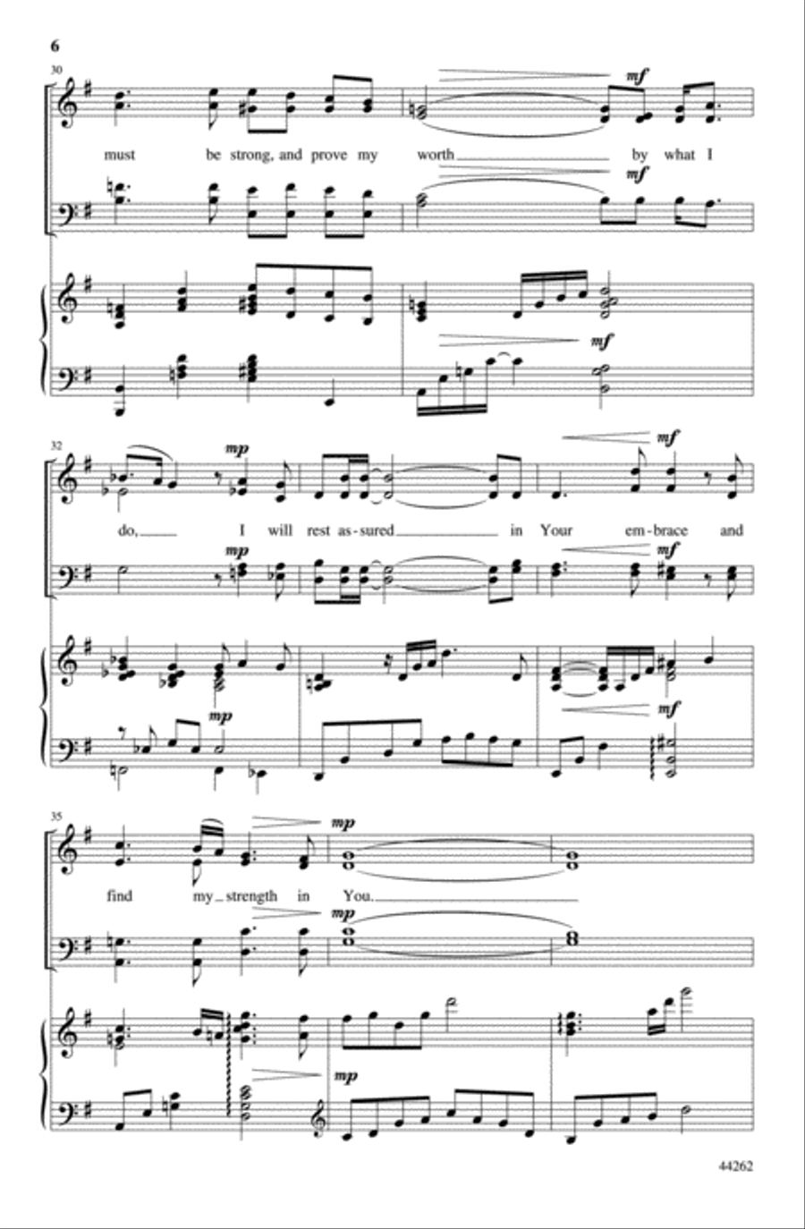 Safe Within Your Arms Choir scores gallery preview page 5