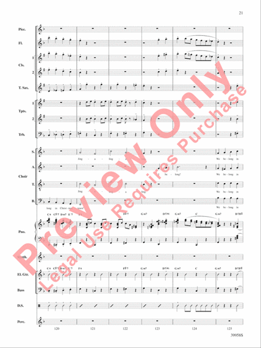 Elf: A Medley from the Broadway Musical Choir scores gallery preview page 22