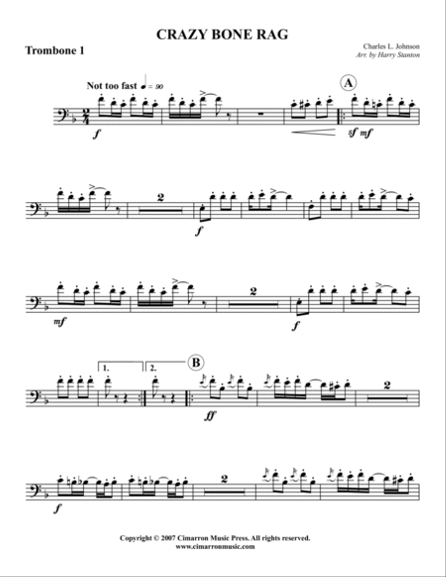 Crazy Bone Rag Crazy Bone Rag Trombone Quartet scores gallery preview page 4