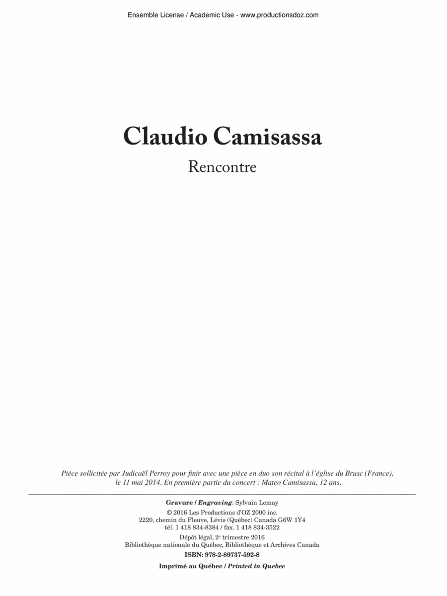 Rencontre Rencontre Classical Guitar scores gallery preview page 1