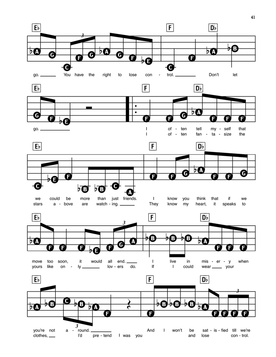 Don't Let Go (Love) Electronic Keyboard scores gallery preview page 2