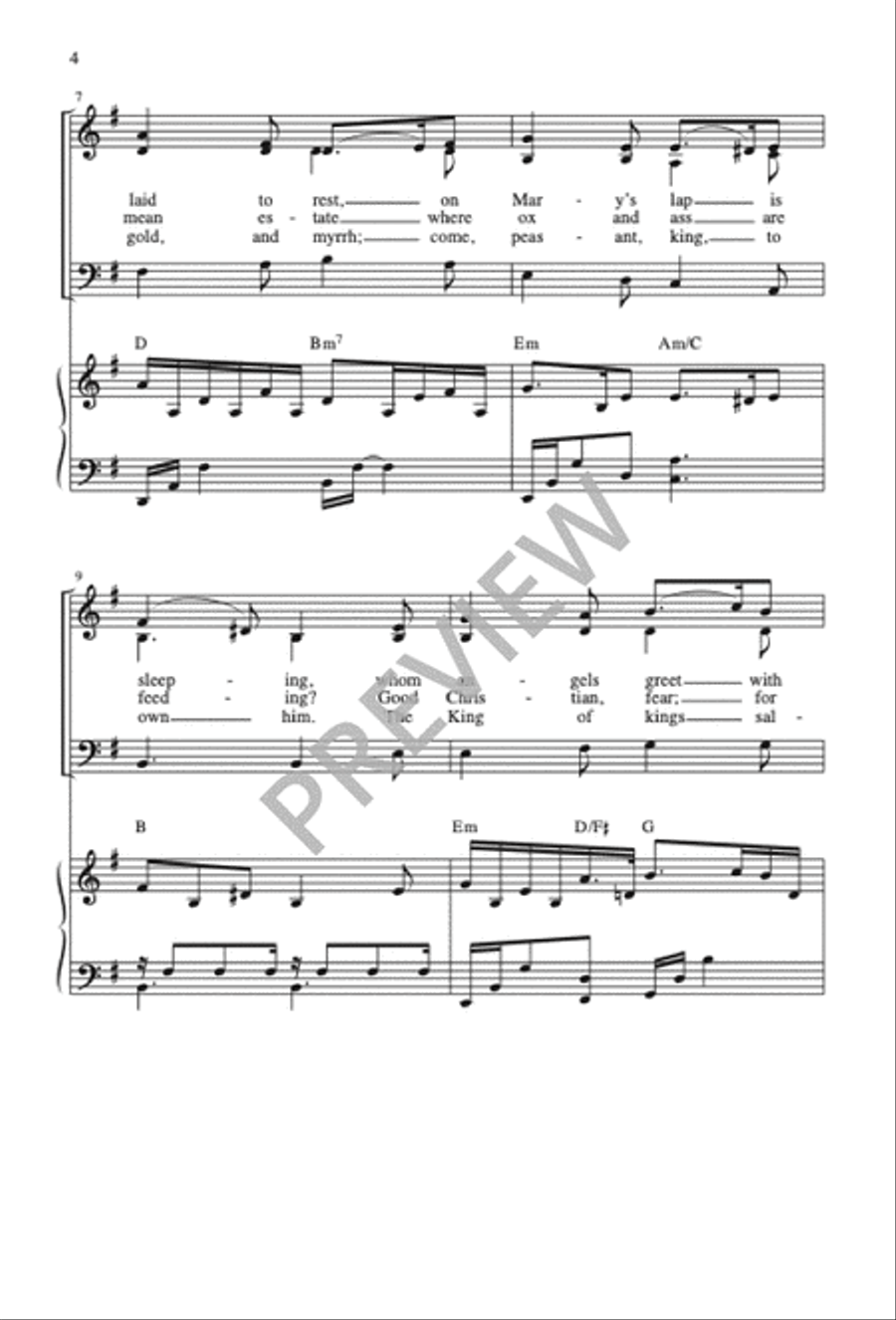 What Child Is This 3-Part scores gallery preview page 5