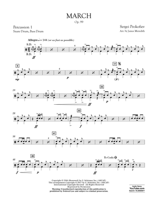 March, Op. 99 - Percussion 1