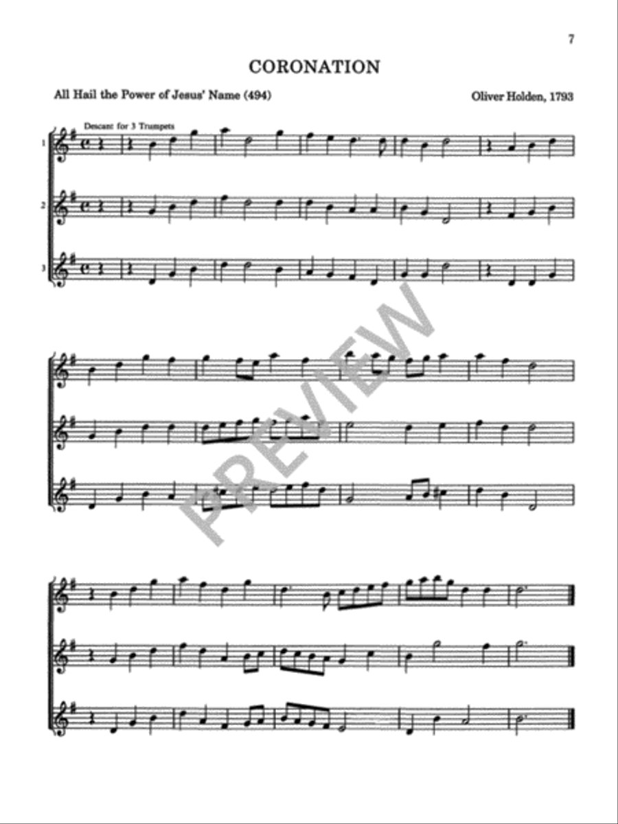Twenty-Six Hymn Descants on Familiar Hymn-Tunes Trumpet scores gallery preview page 9