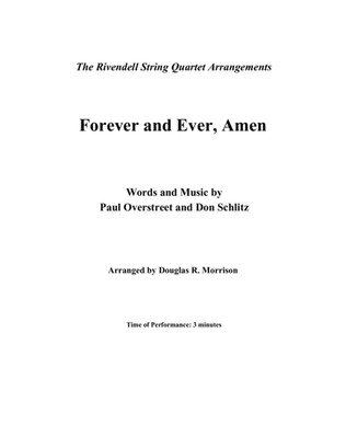 Book cover for Forever And Ever, Amen