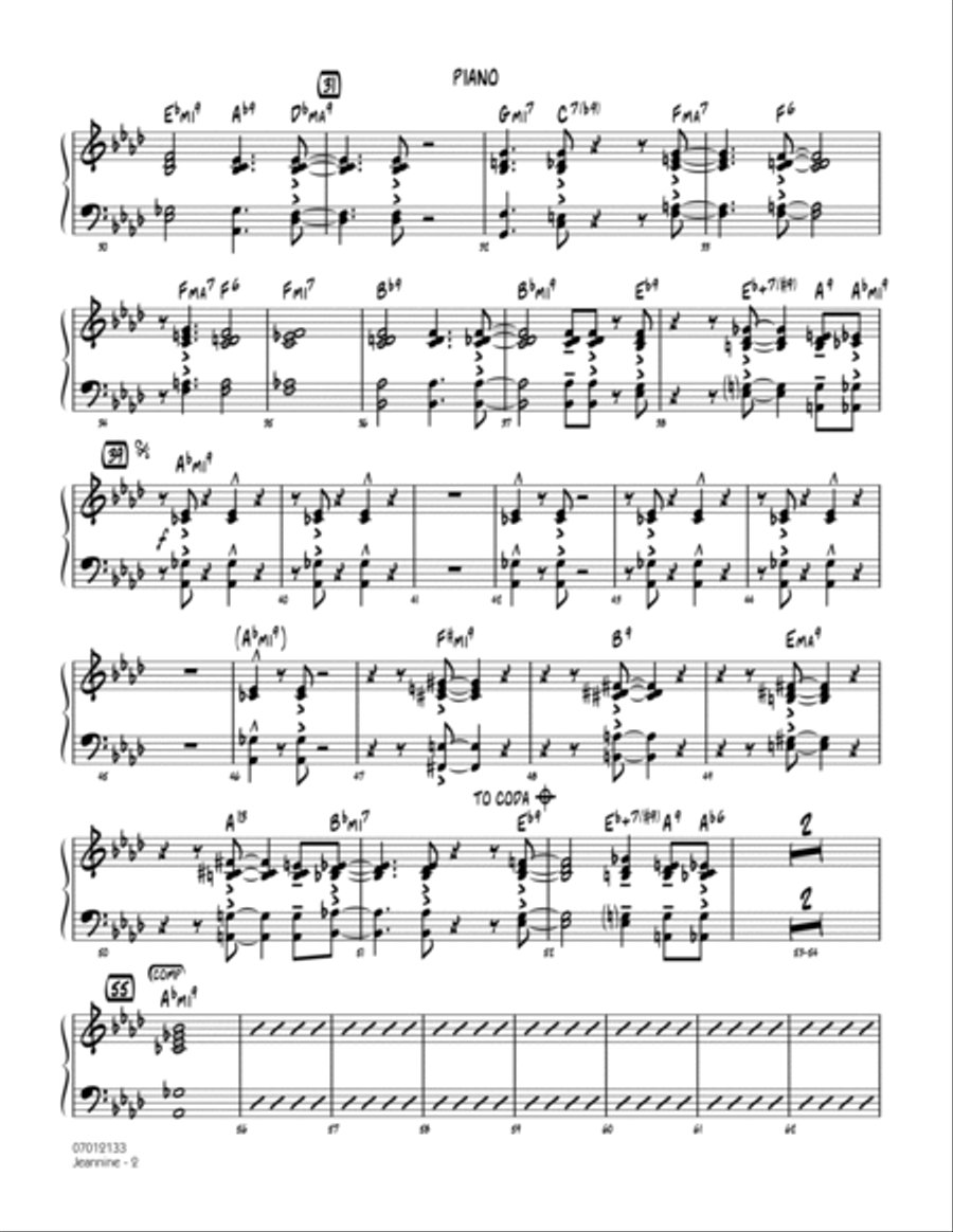 Jeannine - Piano Jazz Ensemble scores gallery preview page 2