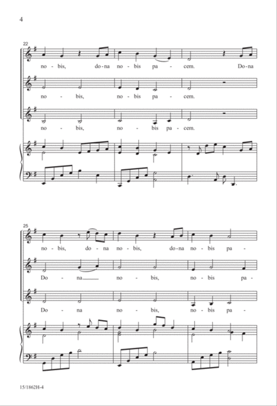 Dona Nobis Pacem SSA scores gallery preview page 5