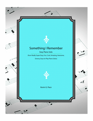 Book cover for Something I Remember - easy piano solo
