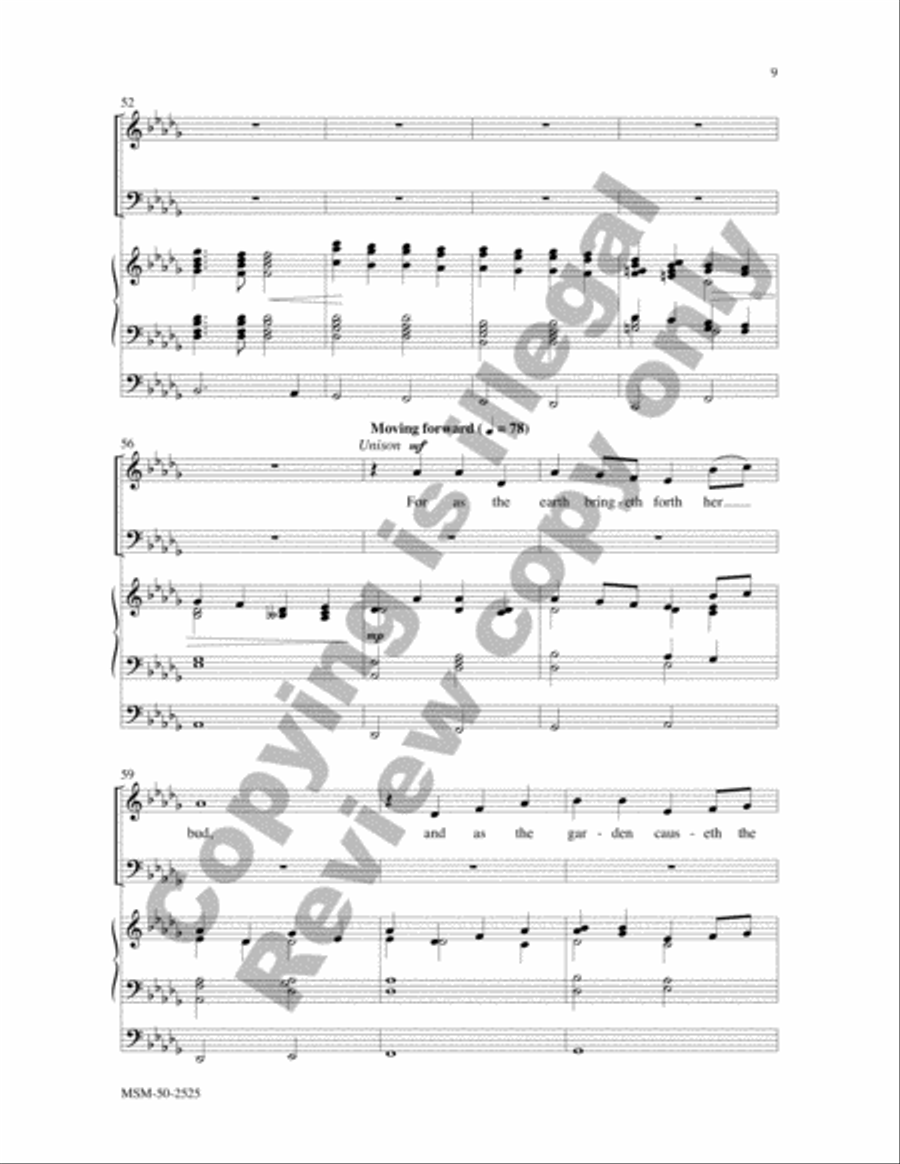 The Spirit of the Lord (Choral Score) image number null