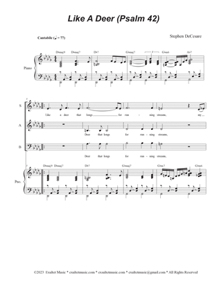 Like A Deer (Psalm 42) (Vocal Trio - (SAB)