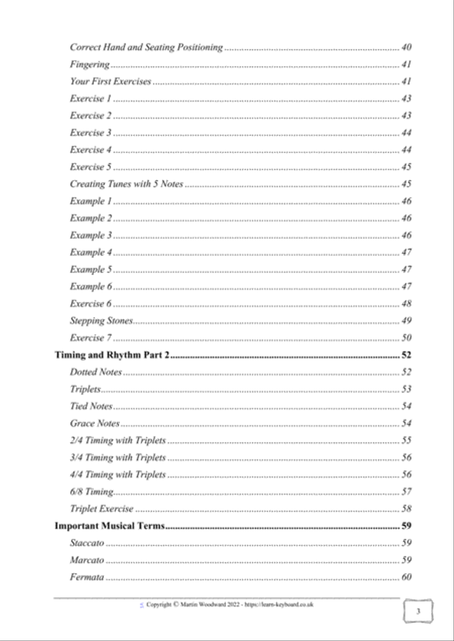 Learn to Play Piano / Keyboard For Absolute Beginners A Self Tuition Book - SPECIAL EDITION Piano Method scores gallery preview page 5