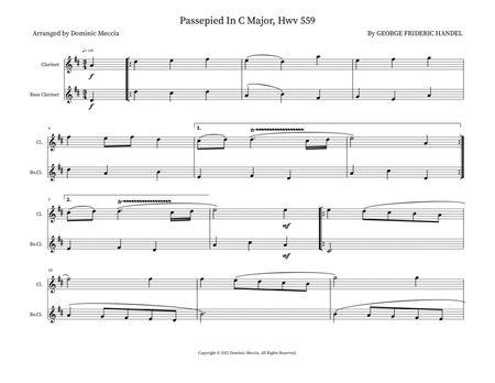 Passepied In C Major, Hwv 559