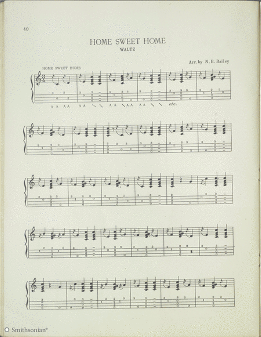 From The Ukulele as a solo Instrument: Home Sweet Home Ukulele scores gallery preview page 2