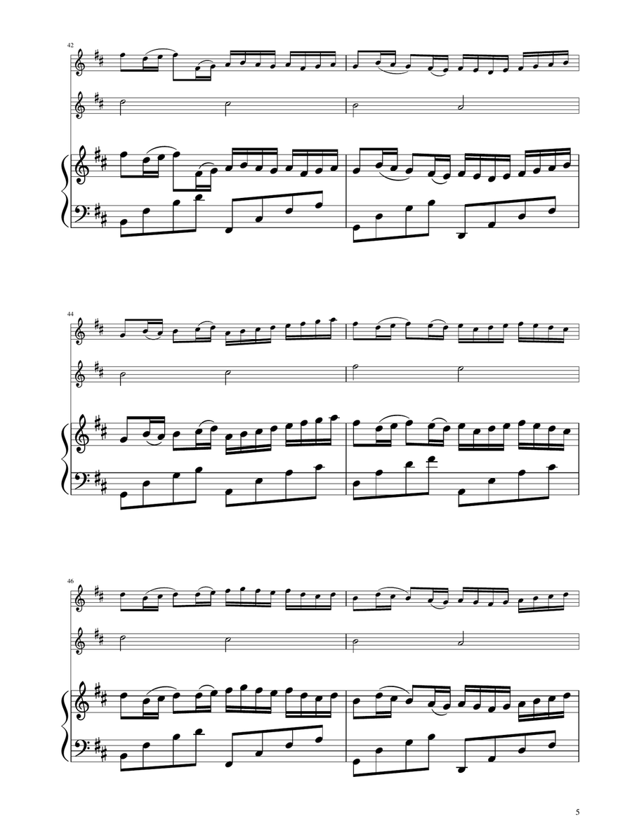 Canon in D - Violin Duet String Duet scores gallery preview page 5