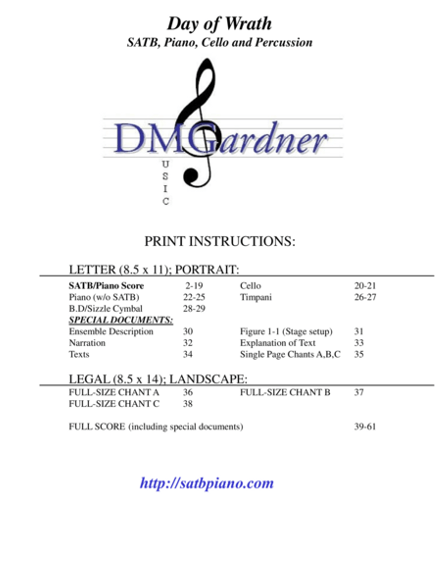 Day of Wrath (SATB, Cello Solo, Narrator, Piano, Perc)