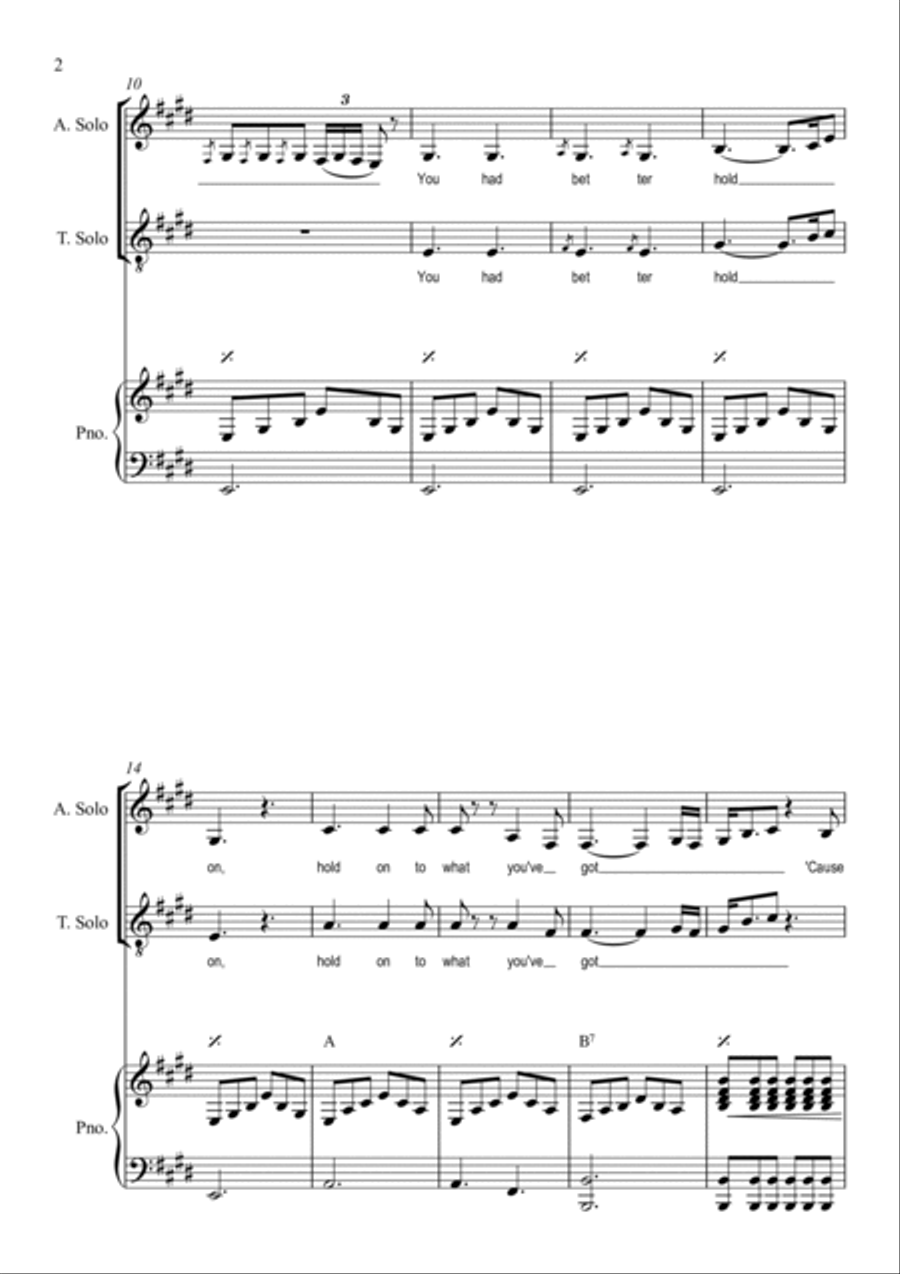 Hold What You've Got Hold What You've Got Voice scores gallery preview page 2